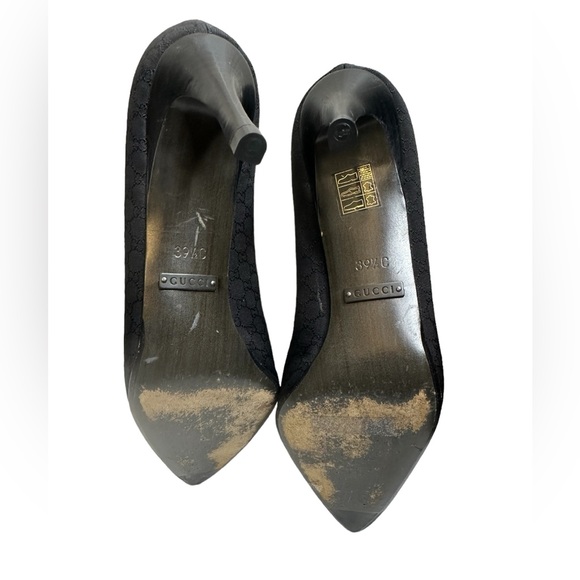 GUCCI Vintage GG Monogram Logo Pumps Heels US39.5 Pointed Toe shoes - Picture 16 of 16